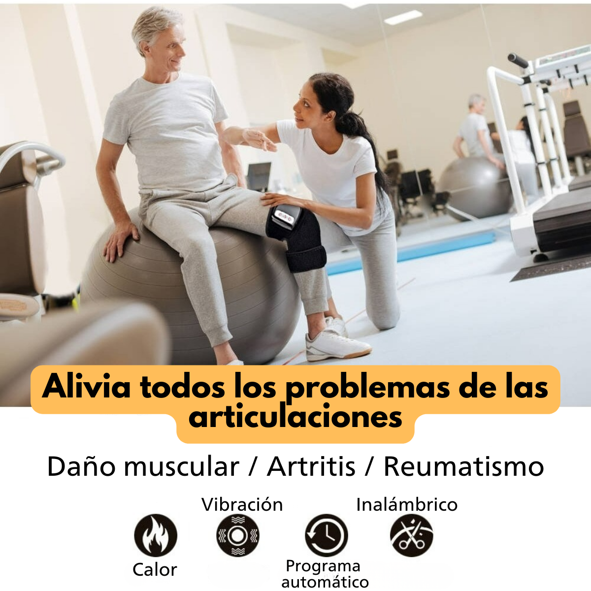 Masajeador De Rodilla Termico Recargable Con Vibracion-2