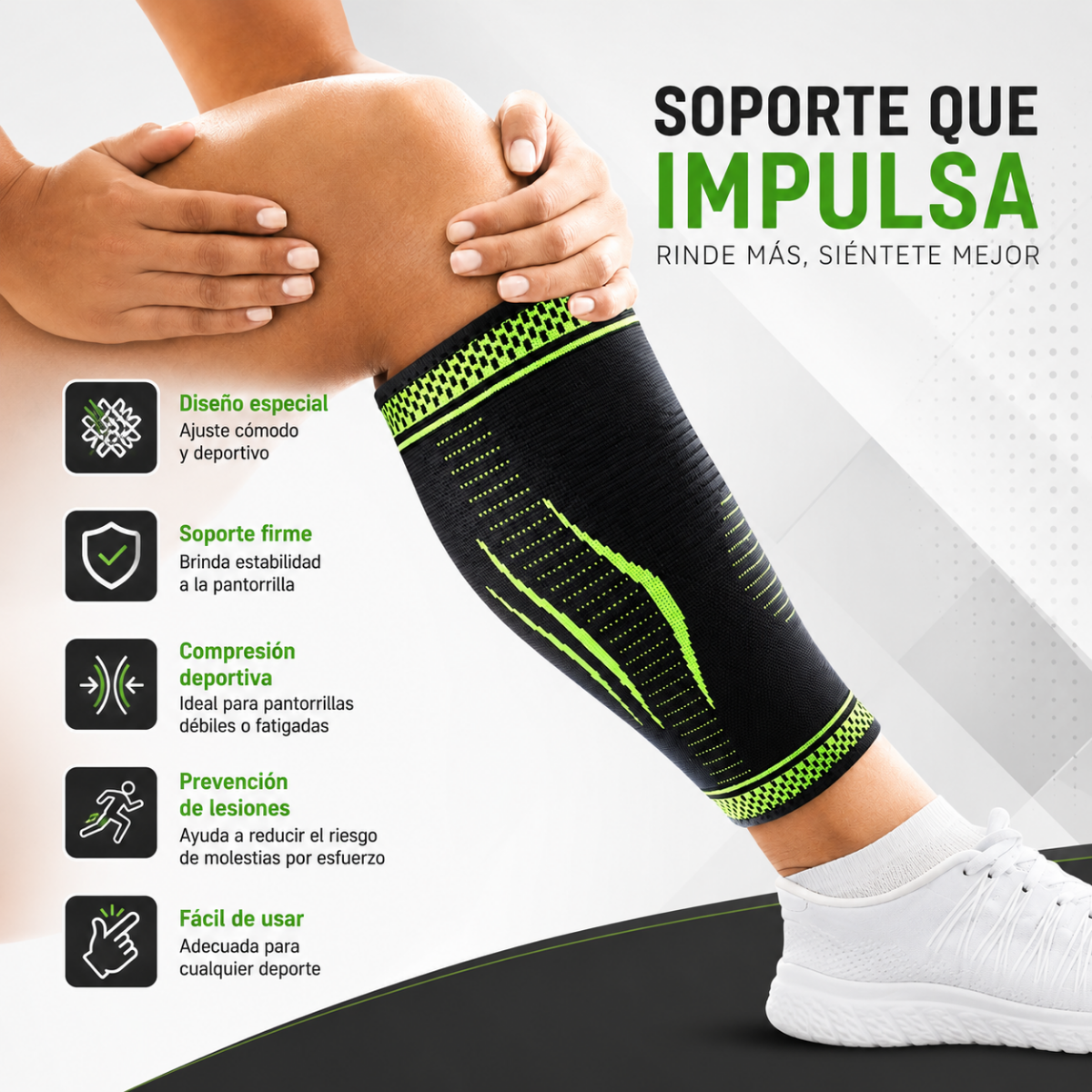 Soporte Pantorrilla Pantorrillera Compresion Deportiva 98720-1