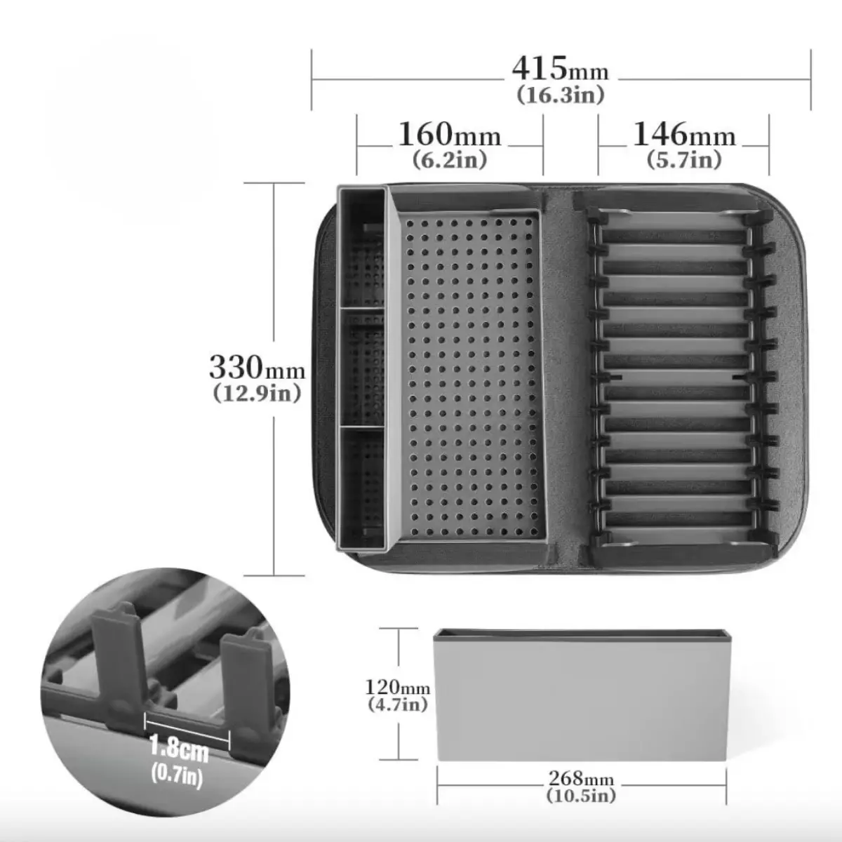 Secaplatos Escurridor De Loza Extensible Con Porta Cubiertos-2