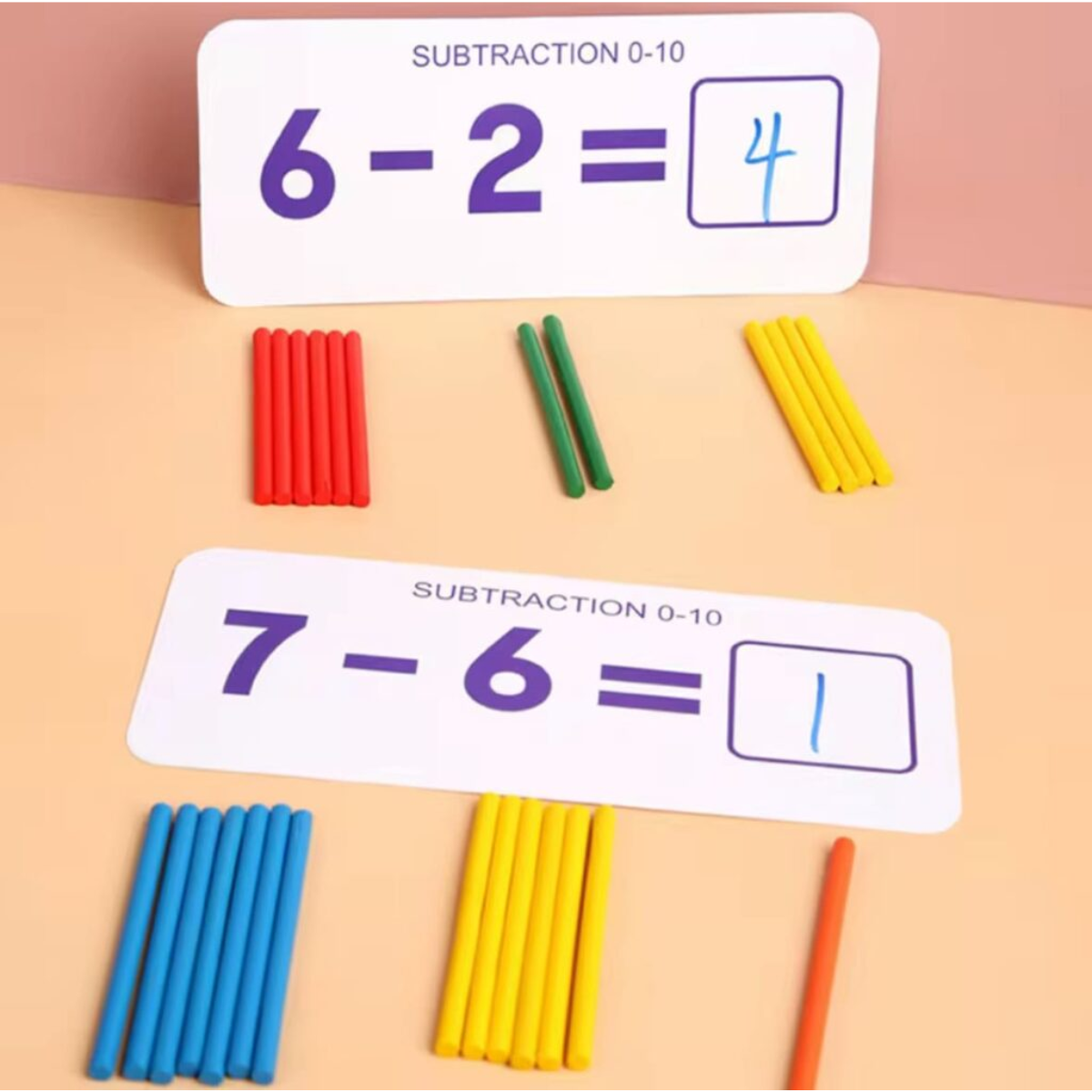 Juego Didactico Infantil Matematicas Tarjetas Montessori 3-4