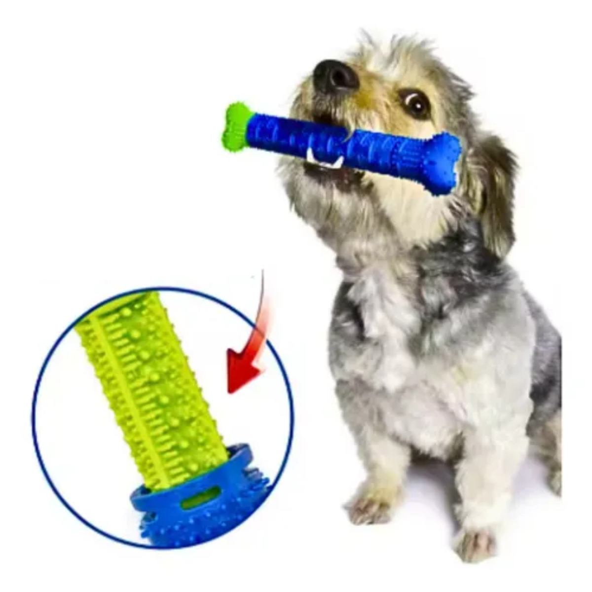 Mordedor Cepillo De Dientes Reduce Placa Sarro Para Perros-0