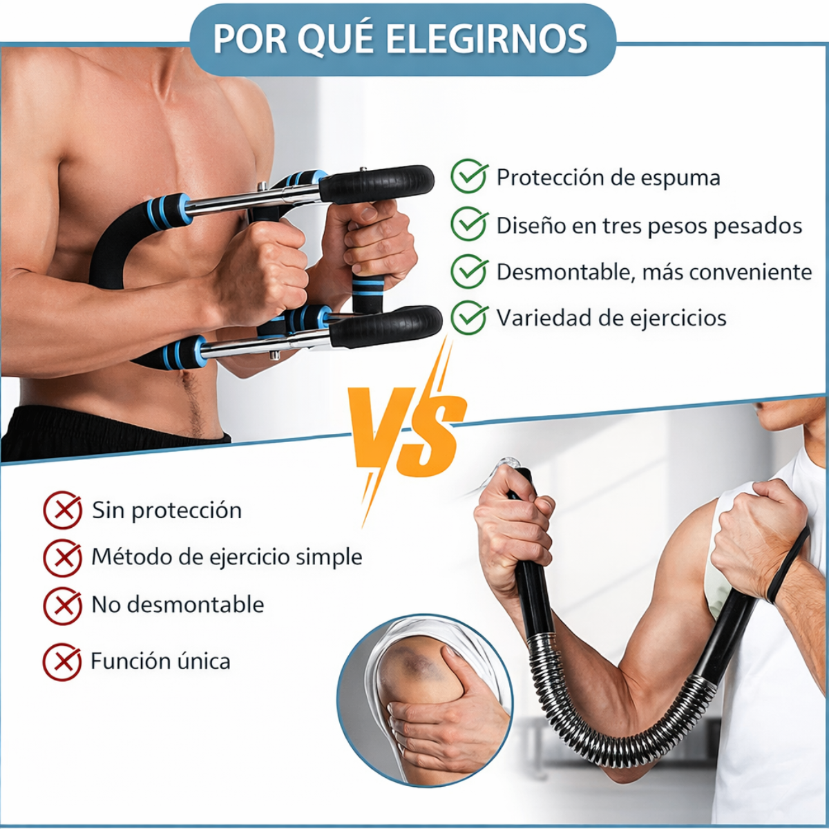 Fortalecedor Brazos Pecho Multifuncional Ejercicio En Casa-4