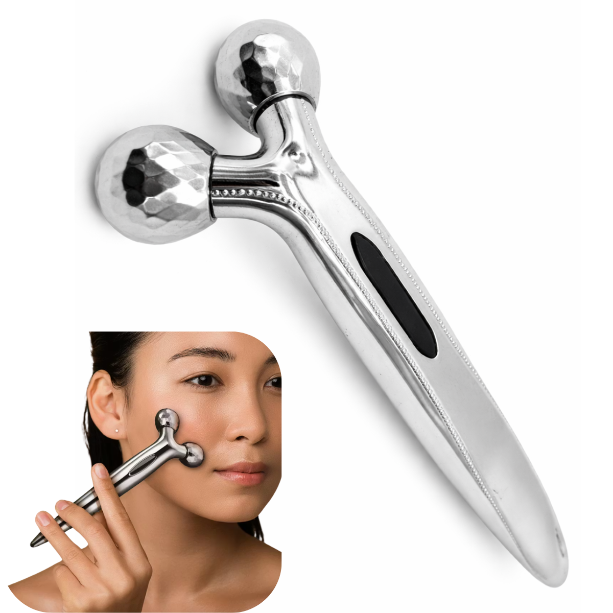 Masajeador Facial Corporal 3D Rodillo Reafirmante Antiestres-0