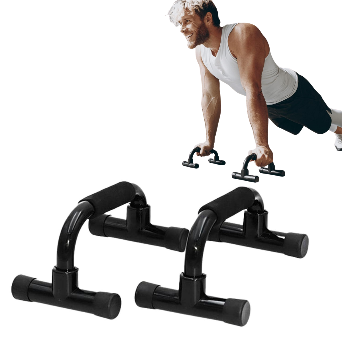 Pack 2 Soportes Flexiones Pecho Push Up Stand Antideslizante-0