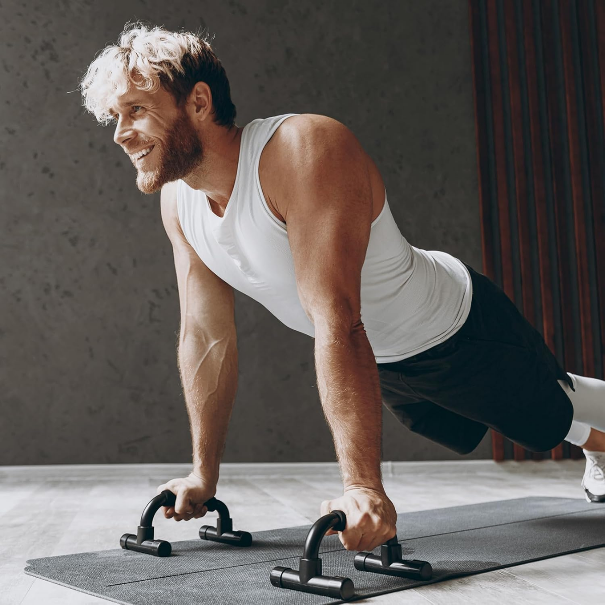 Pack 2 Soportes Flexiones Pecho Push Up Stand Antideslizante-3