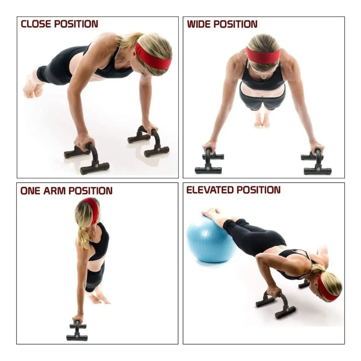 Pack 2 Soportes Flexiones Pecho Push Up Stand Antideslizante-5