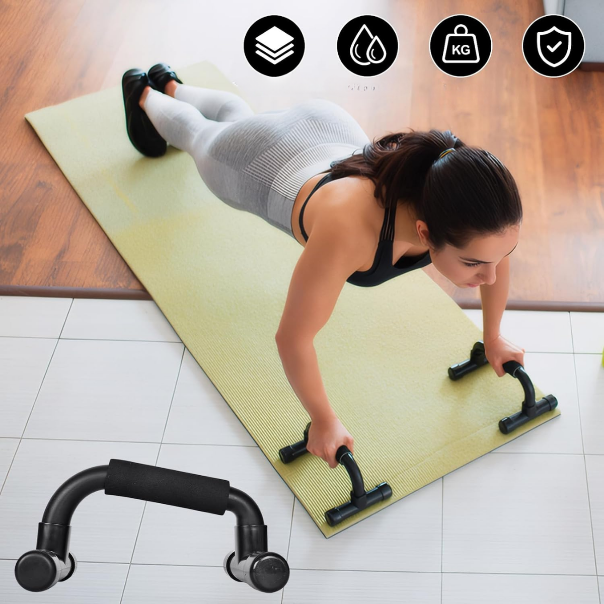 Pack 2 Soportes Flexiones Pecho Push Up Stand Antideslizante-6