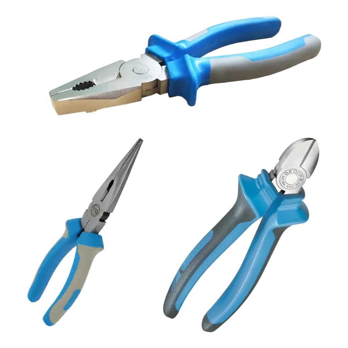 Set 3 Alicates Profesional Punta Larga Corte Diagonal-3