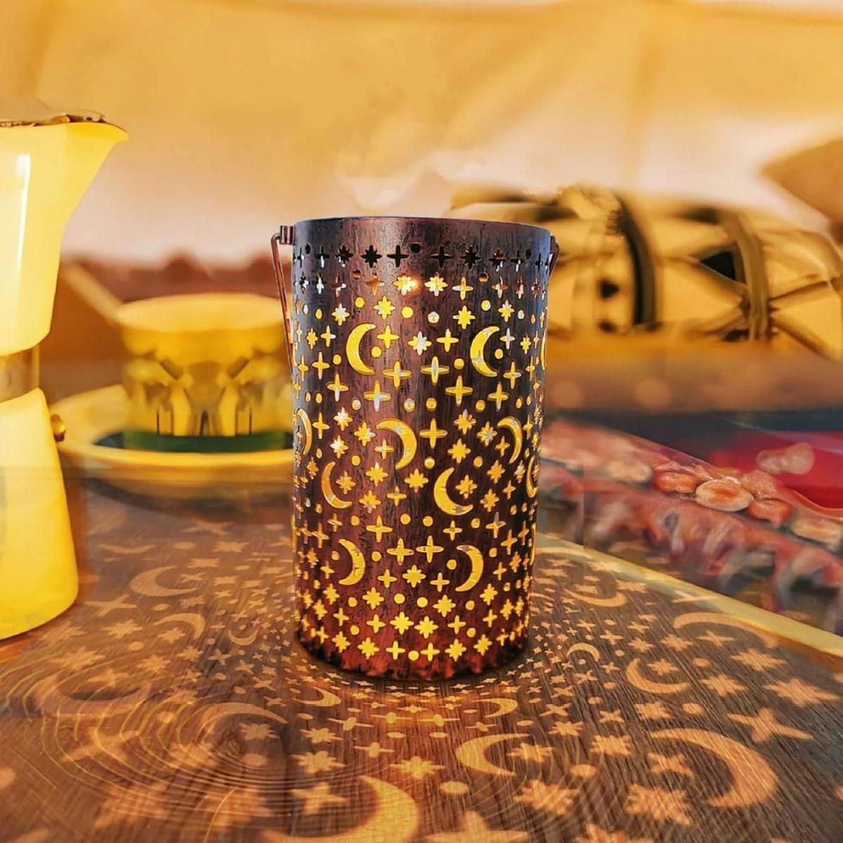 Lampara Foco Exterior Jardin Metal Recarga Solar Diseno Luna-4