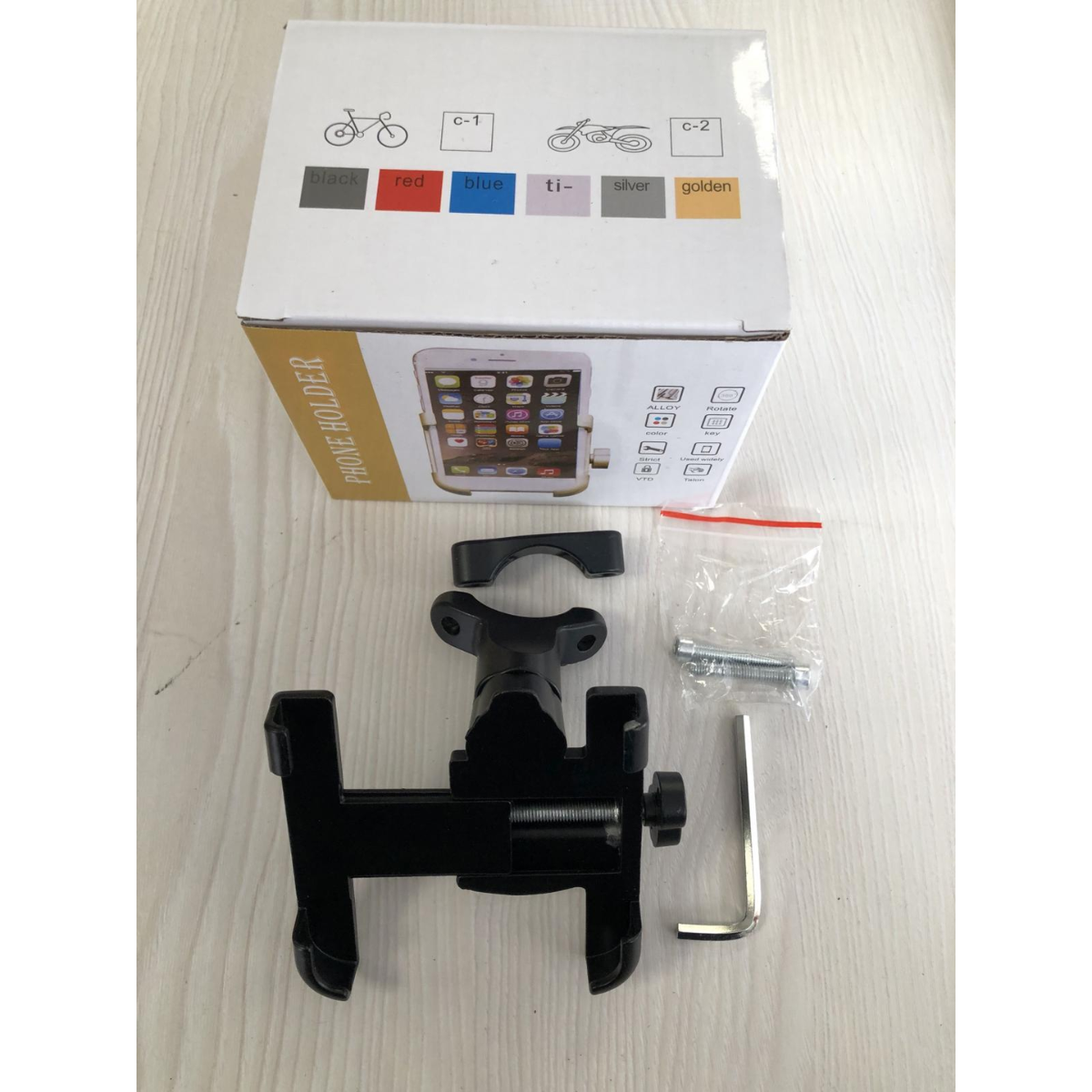 Soporte Porta Celular Bicicleta Moto Scooter Giratorio 360-4