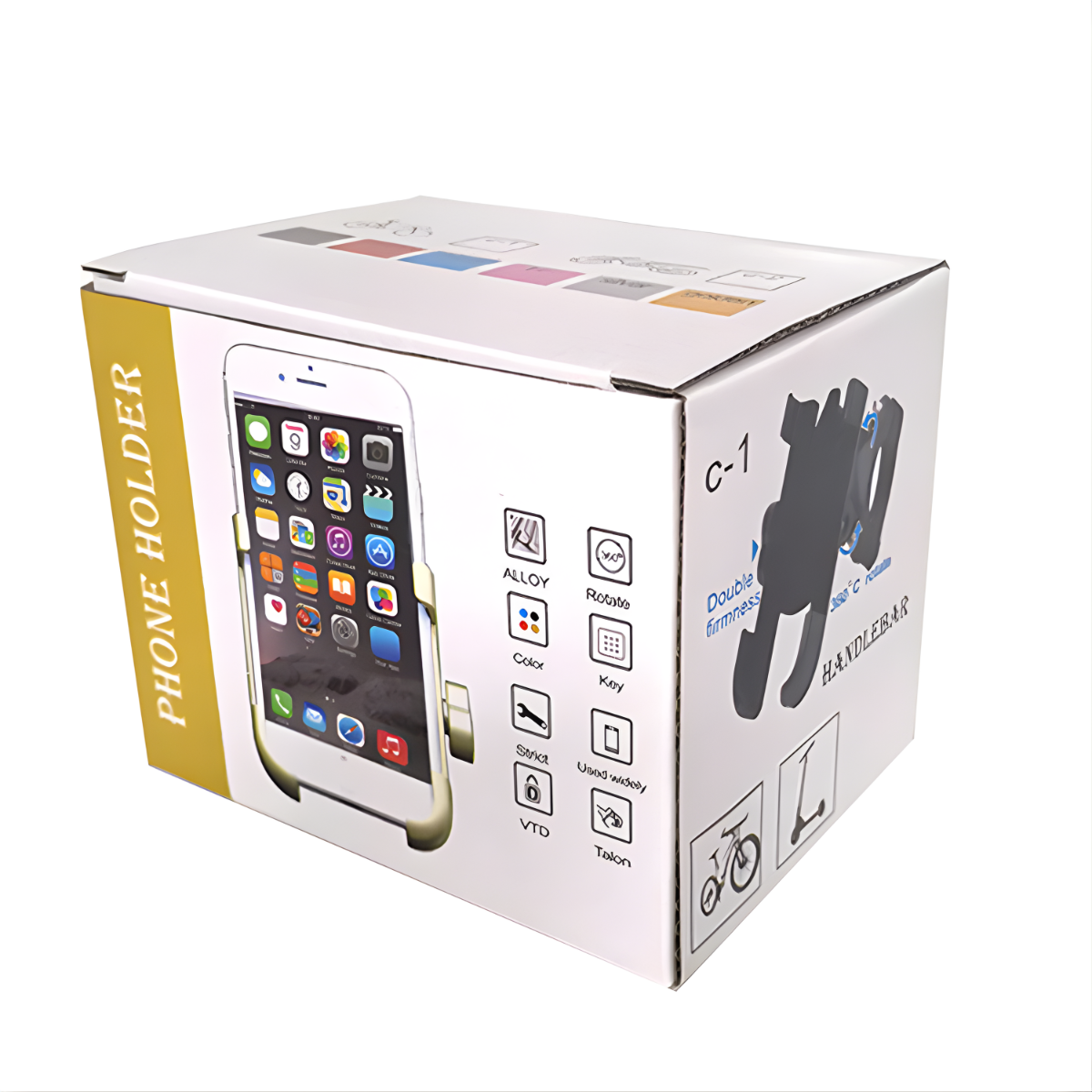 Soporte Porta Celular Bicicleta Moto Scooter Giratorio 360-5