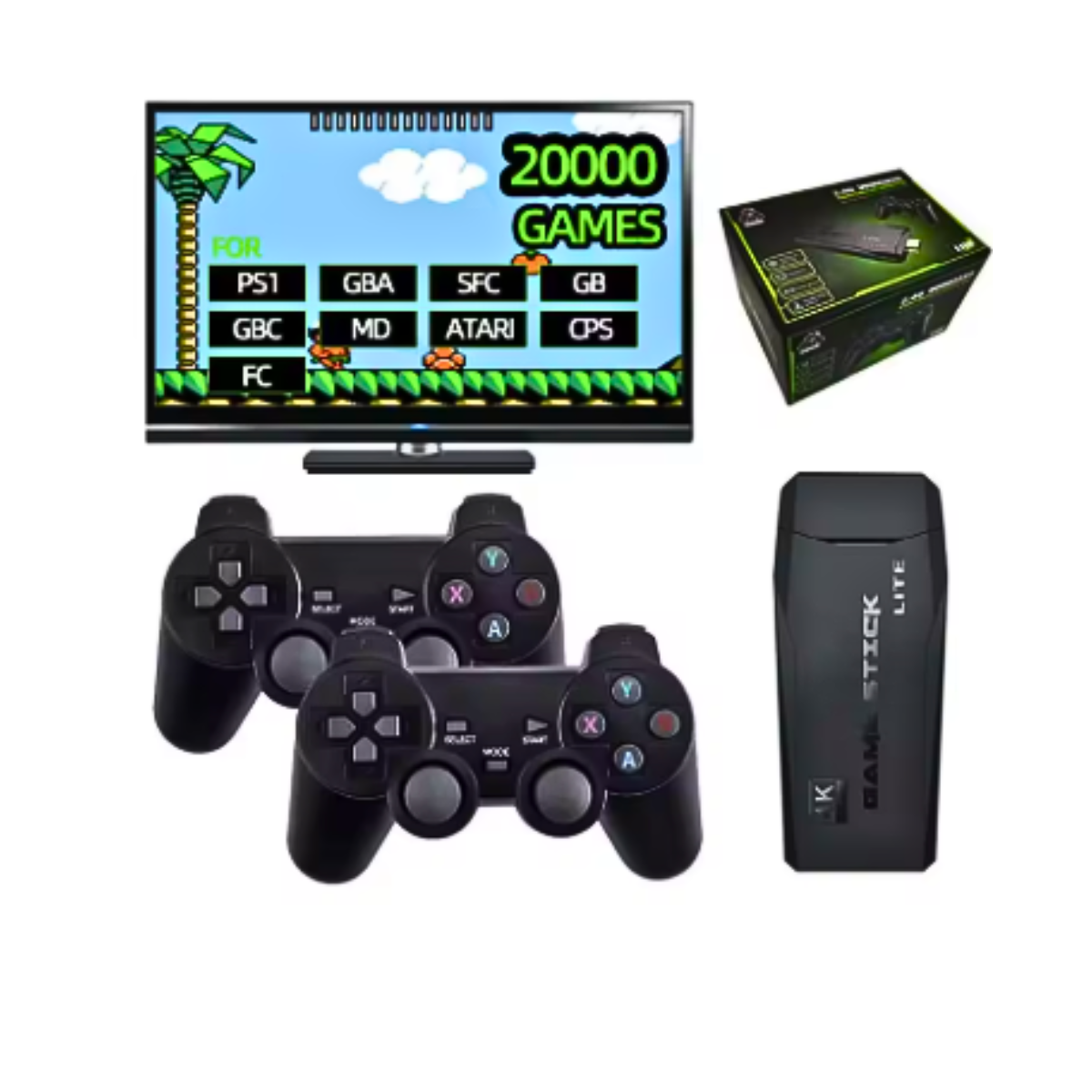 Pack 2 Joysticks Consola Portátil 20000 Juegos Retro-4