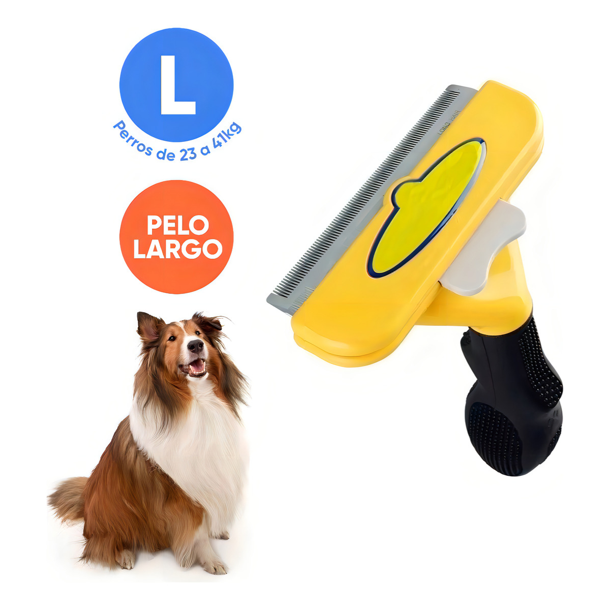 Cepillo Deslanador Felltrimmer Para Perros Grandes Talla L-4