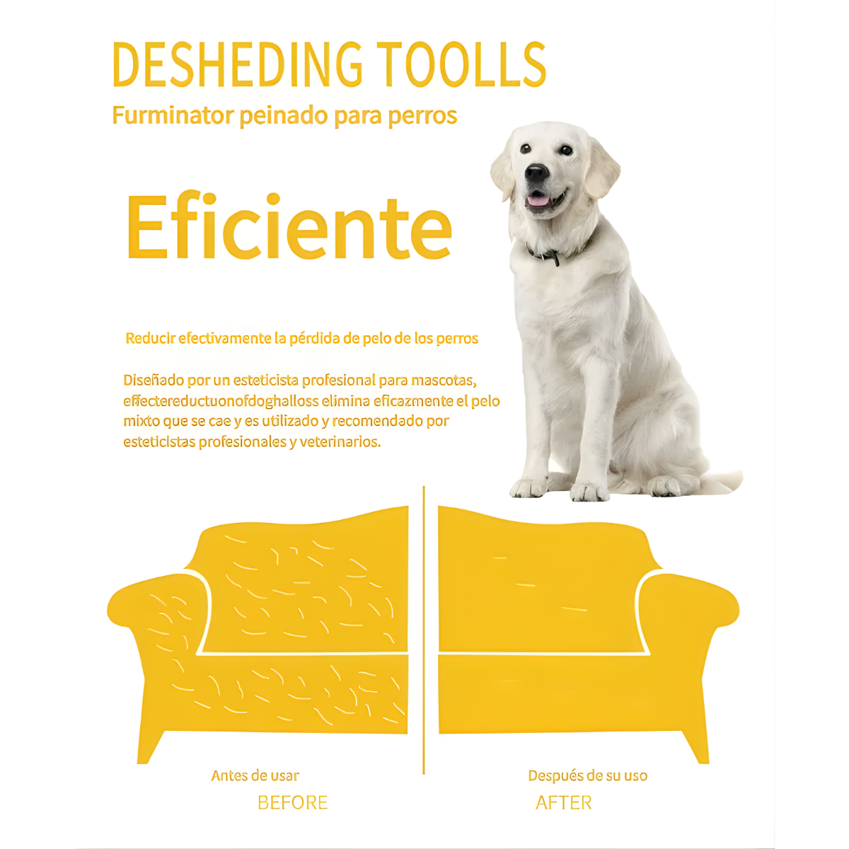 Cepillo Deslanador Felltrimmer Para Perros Grandes Talla L-5