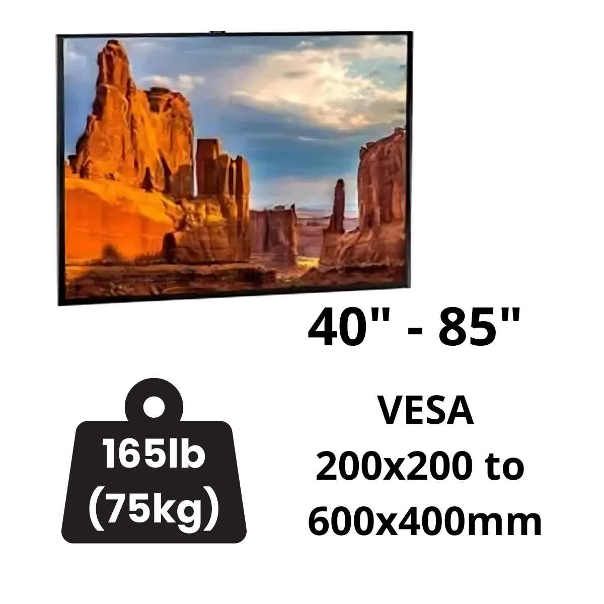 Base Soporte Fija De Pared Para Televisor Tv 40-85 Pulgadas-2