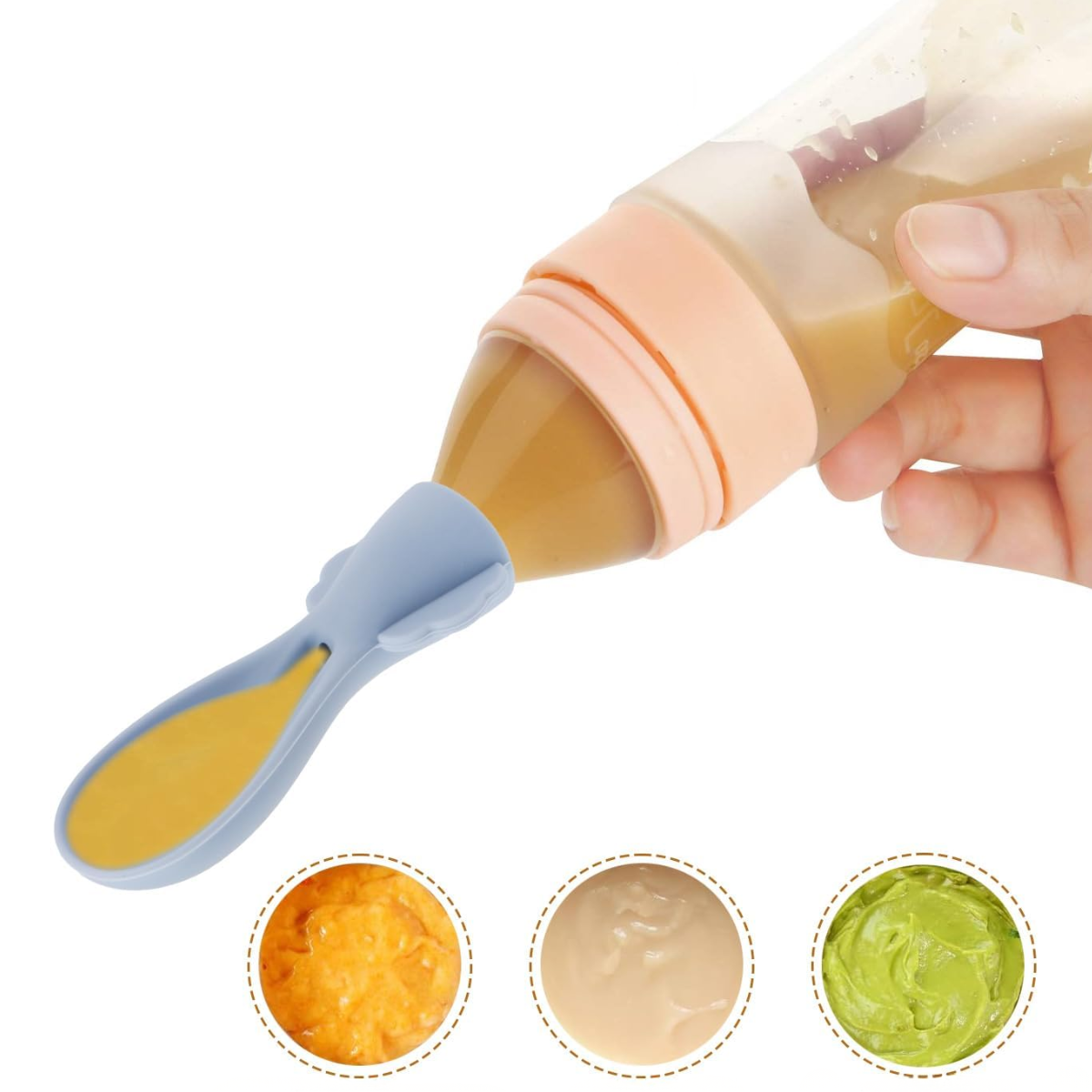 Set 5 Piezas Cucharas Dispensadoras De Silicona Para Bebes-7