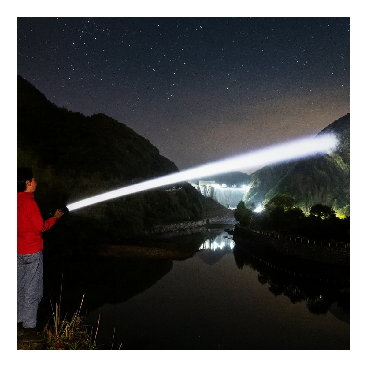 Linterna Led Recargable Zoom Retráctil + Powerbank Portátil-5