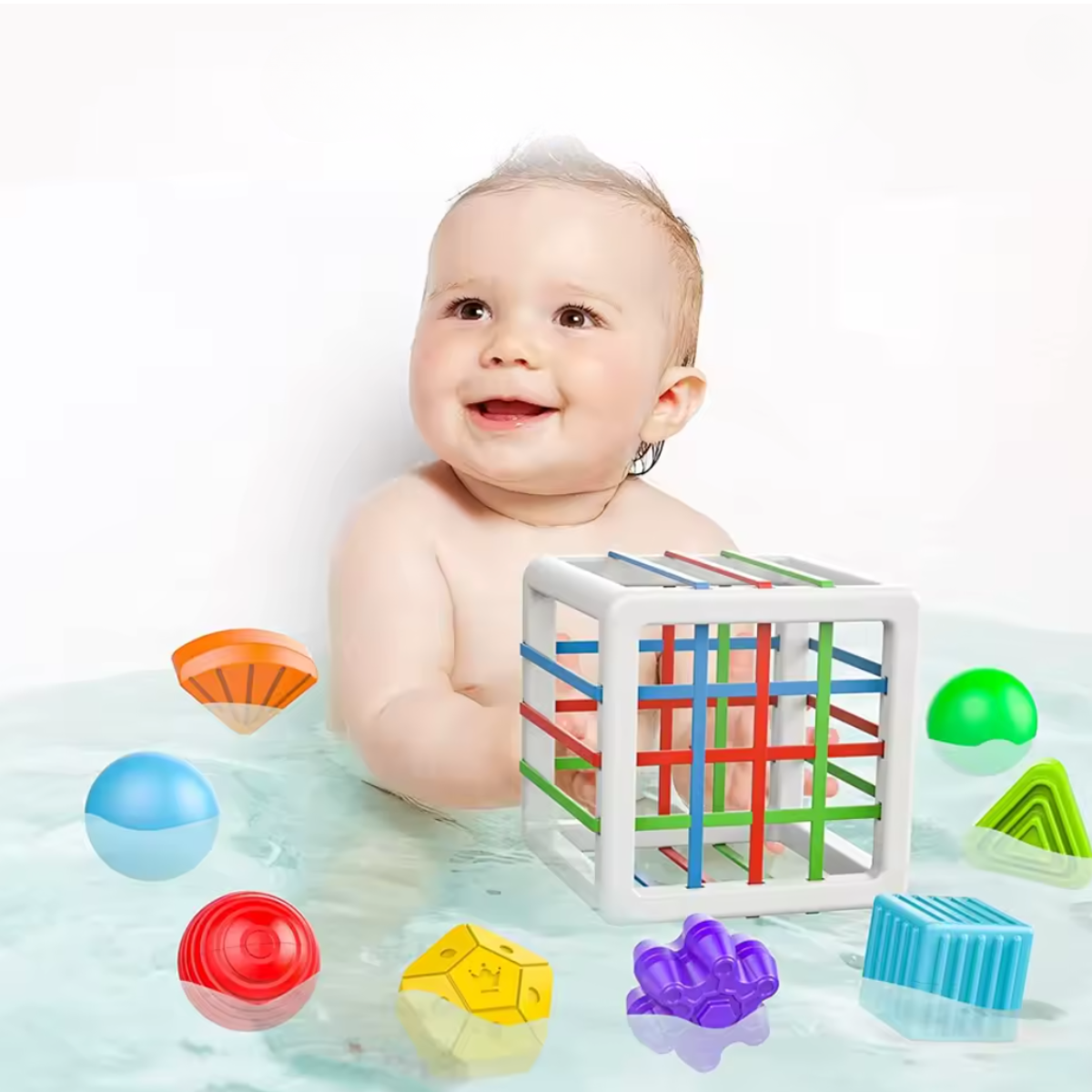 Juguete Educativo Cubo Actividades 6 Bloques Textura Bebes-2