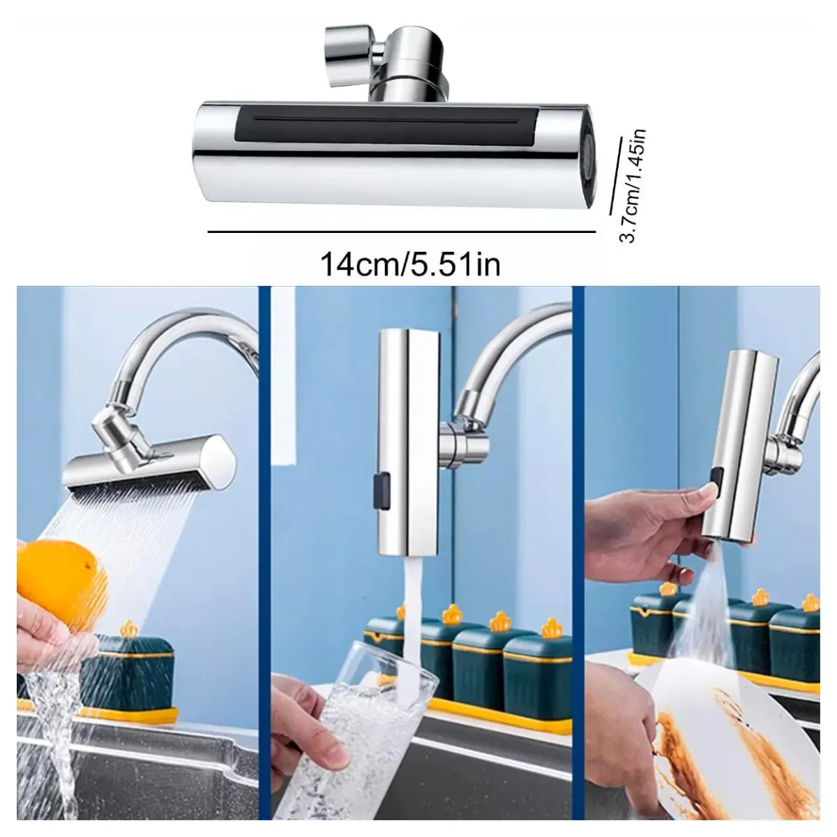 Cabezal De Grifo Aireador Agua Multifuncional Rotacion 360-2
