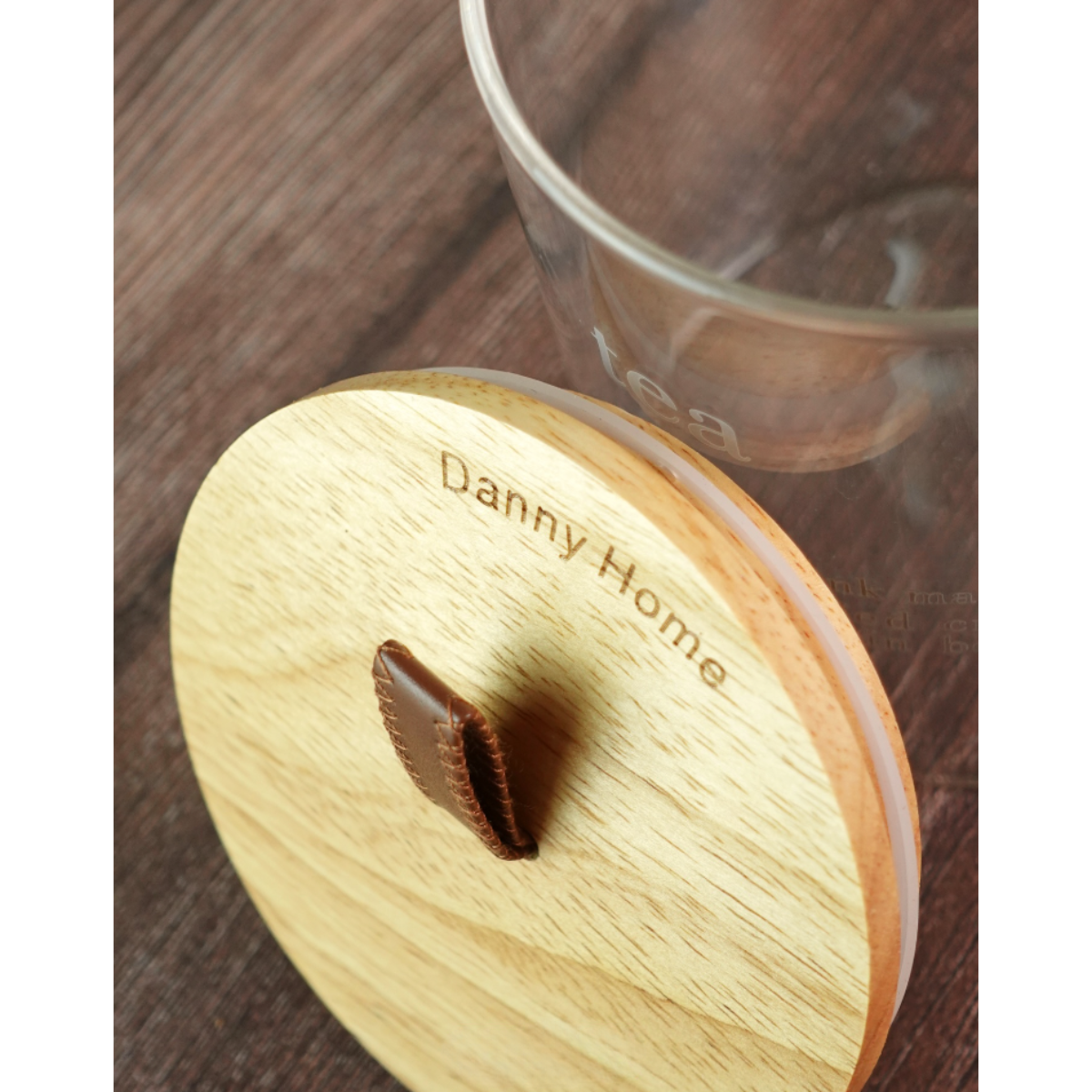 Set 3 Frascos Vidrio Tapa Madera Organizador Te Cafe Azucar-2