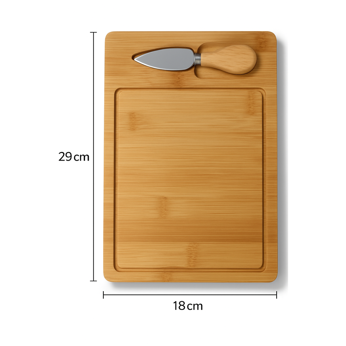 Tabla Picoteo Quesos Madera Con Utensilio Para Untar Cortar-2