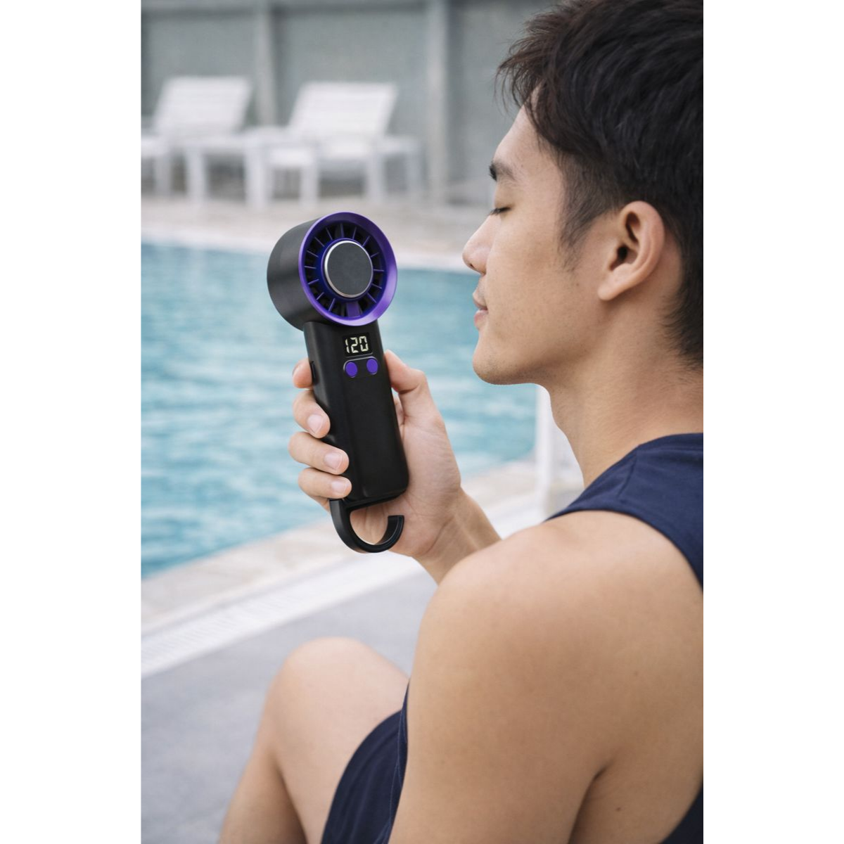 Mini Ventilador De Mano Turbo Inalambrico Recargable-4