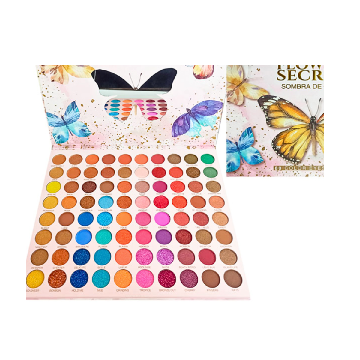 Paleta De Sombras 80 Colores Butterfly Flower Secret-2