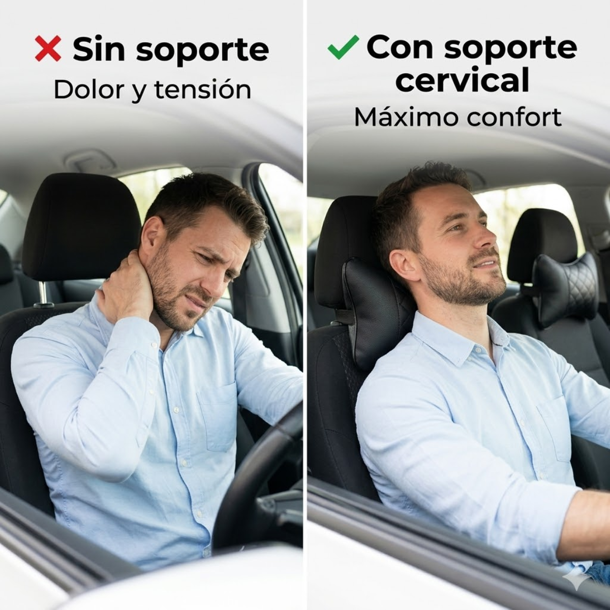 Almohada Cojin Apoya Cabeza Cervical Cuero Sintetico Auto-4