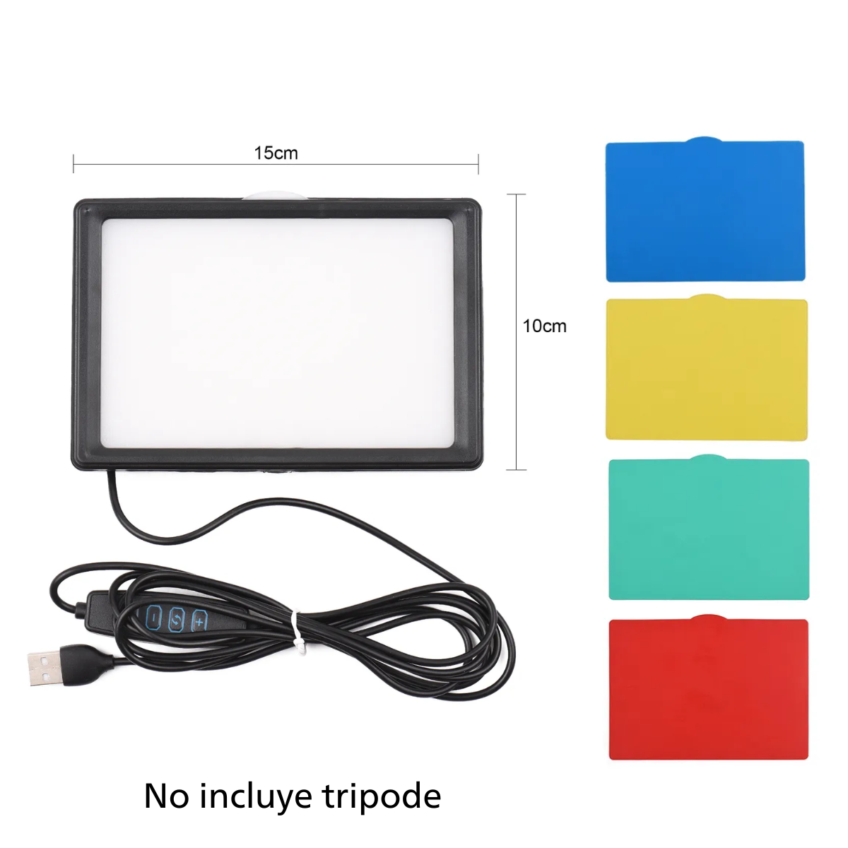 Panel Luz Led FotografIa Video Recargable Filtros Colores-5