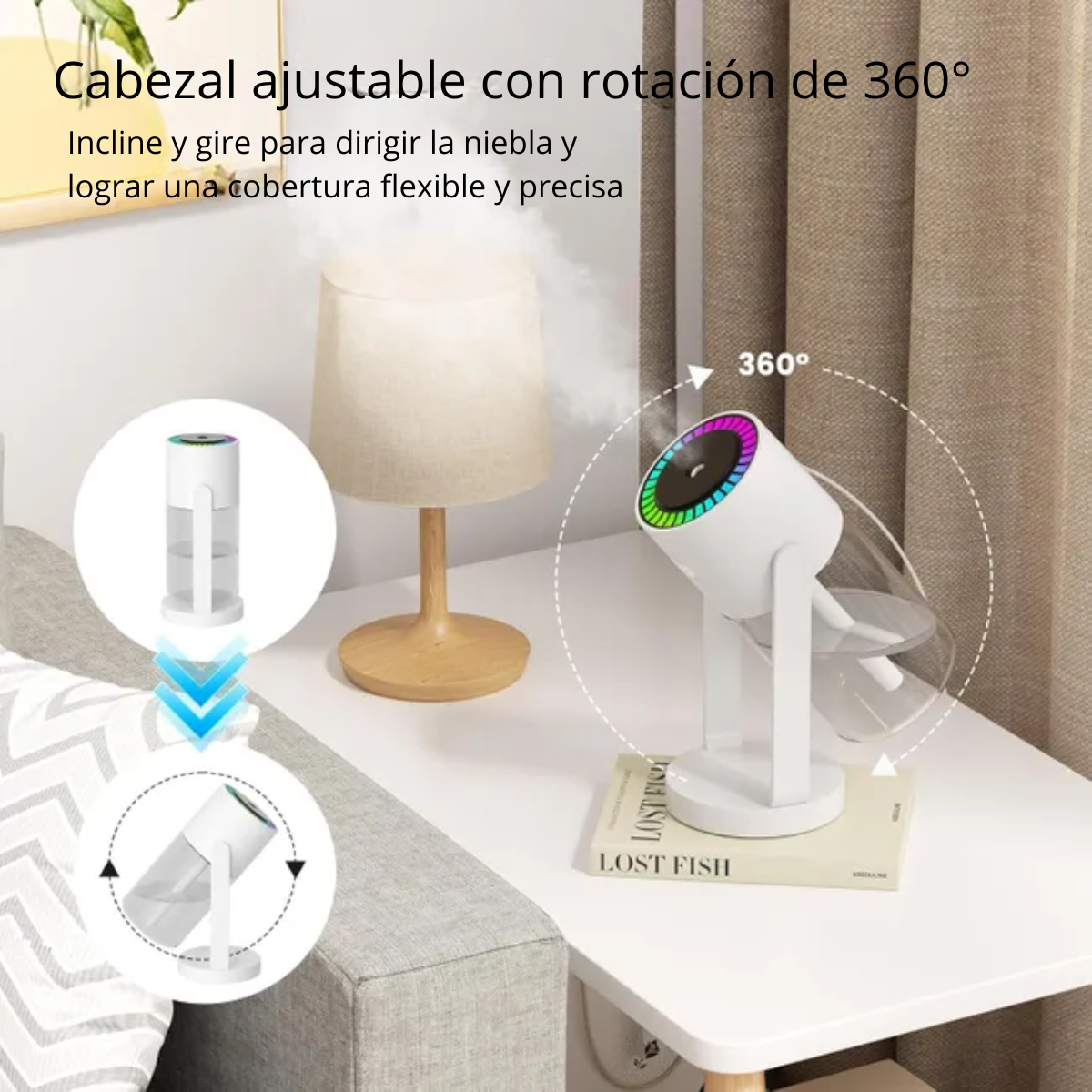 Humidificador Difusor Aroma Y Proyector Estrellas Relajante-3