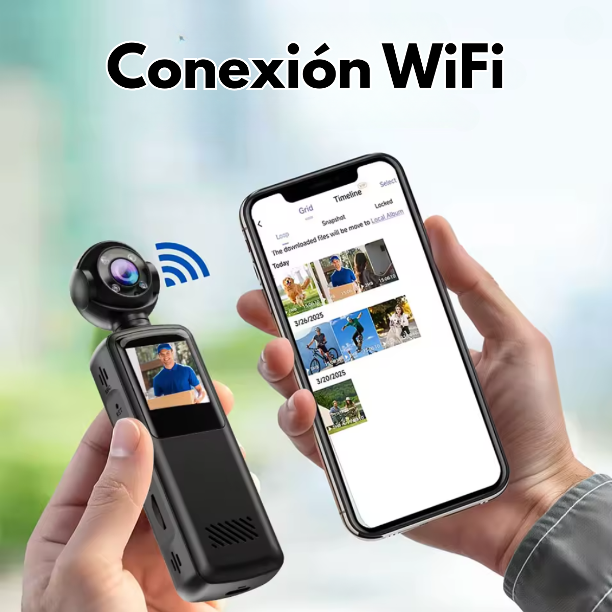 Mini Camara Portatil Wifi Bodycam Hd Con Pantalla-2