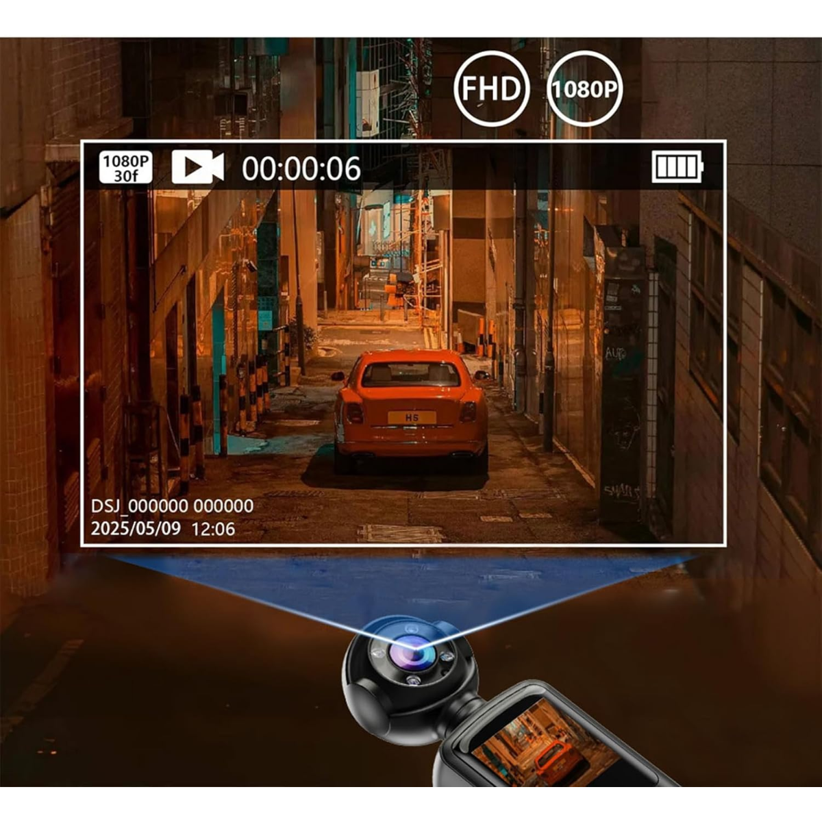 Mini Camara Portatil Wifi Bodycam Hd Con Pantalla-5