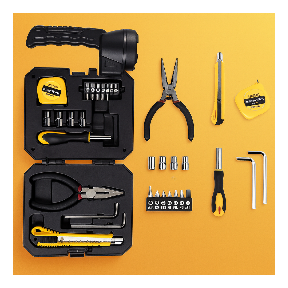 Linterna Solar Usb Portátil + Kit De Herramientas +Powerbank-2