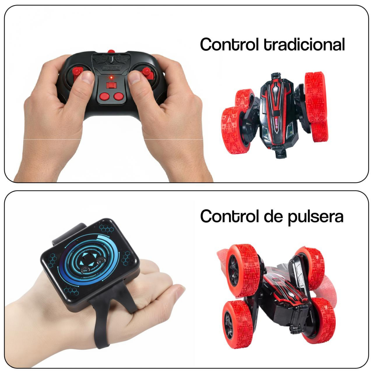 Auto Control Remoto Todo Terreno + Pulsera Control Mano-2