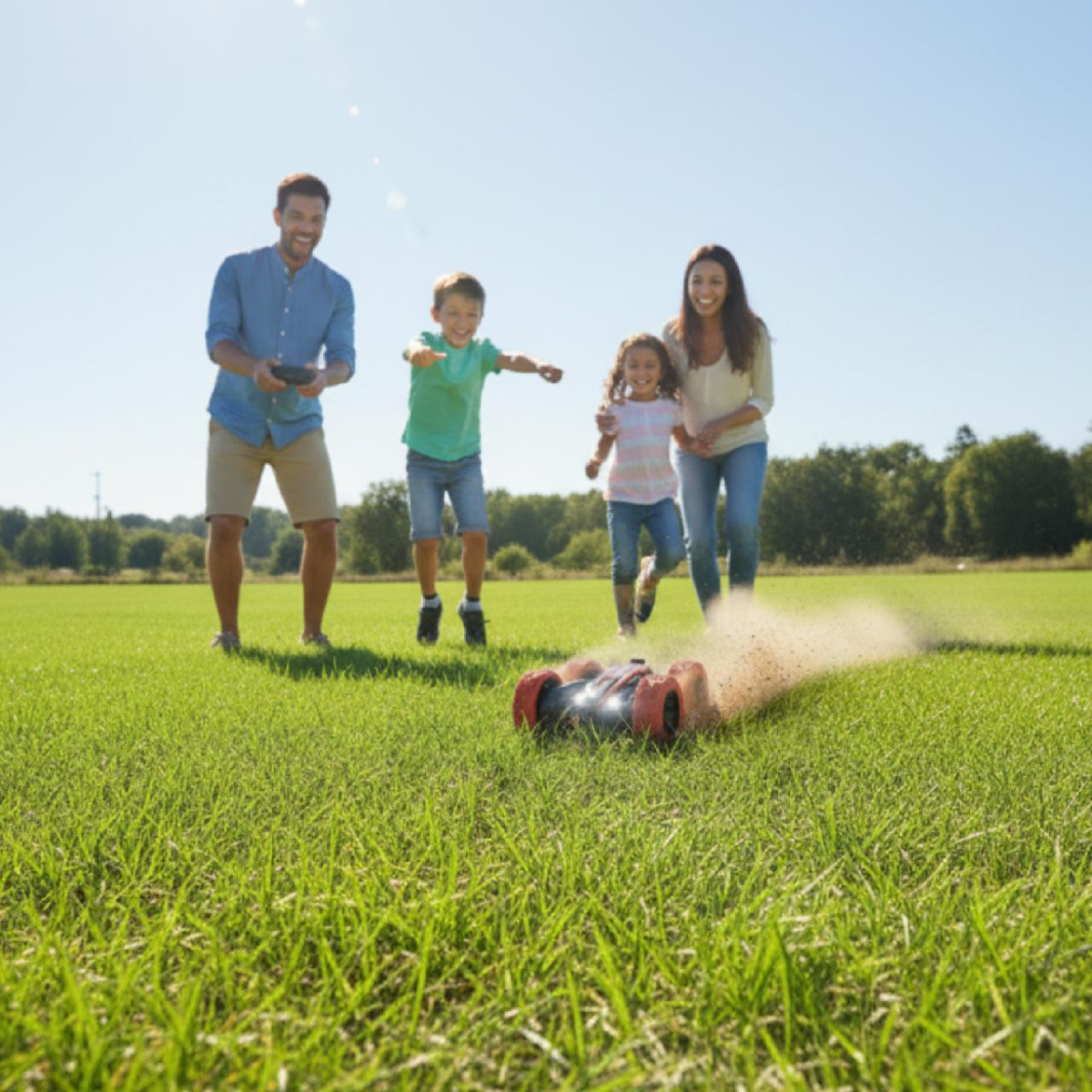 Auto Control Remoto Todo Terreno + Pulsera Control Mano-7