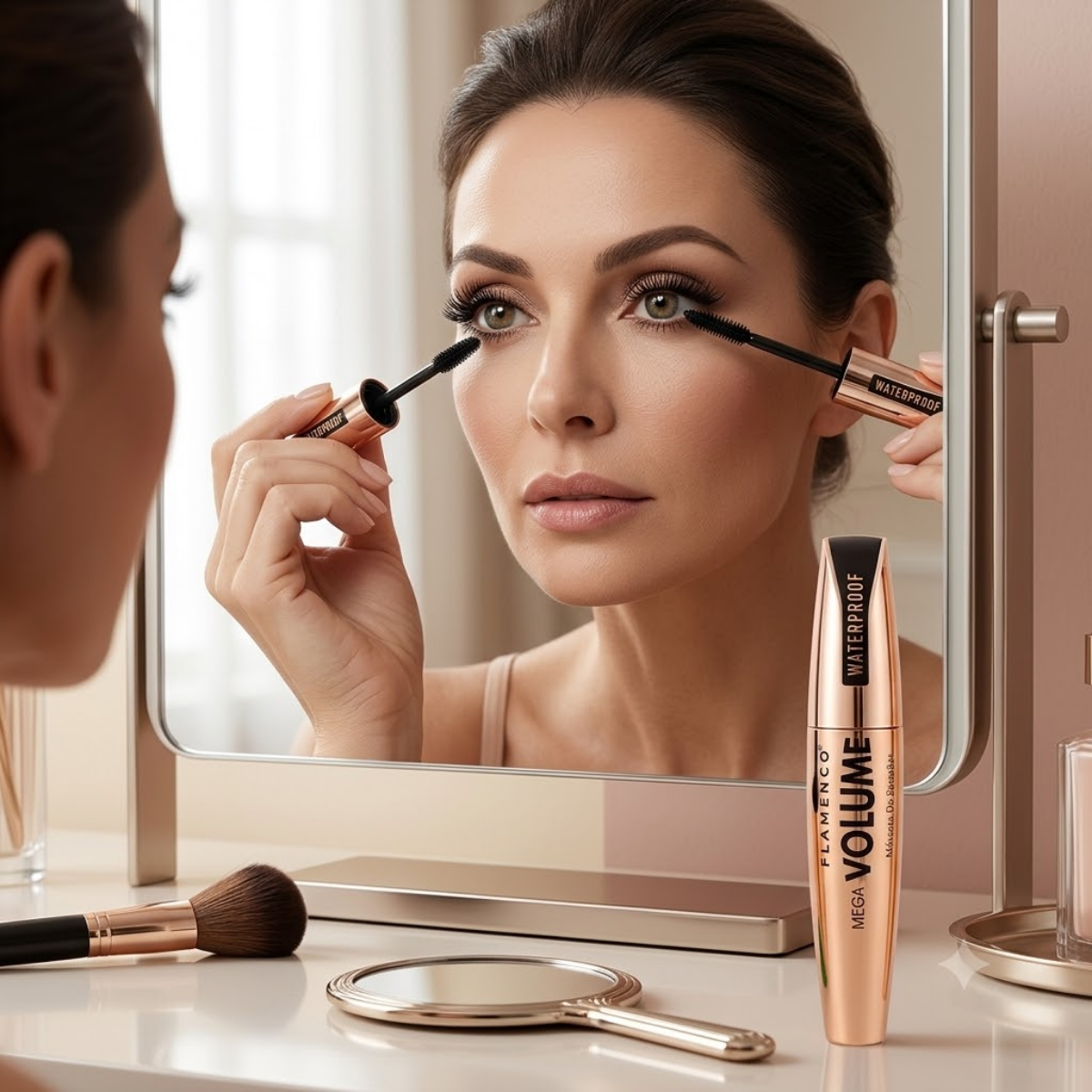 Mascara De Pestanas Flamenco Mega Volumen Waterproof M02-4