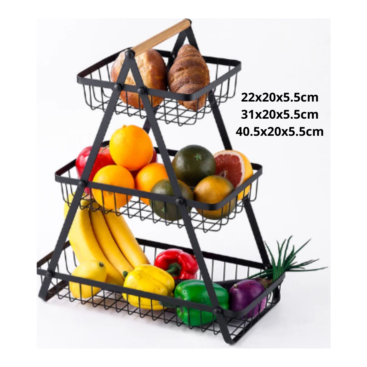 Organizador Multifuncional De Frutas Y Verduras 3 Niveles-2