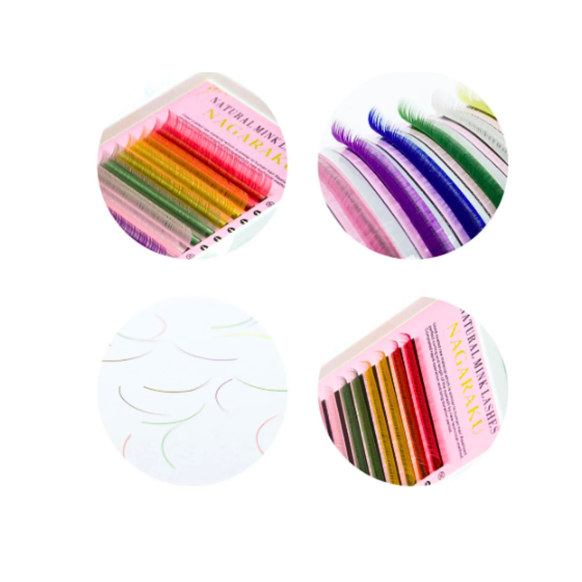 Extensiones De Pestañas Clásicas Multicolor Nagaraku-2