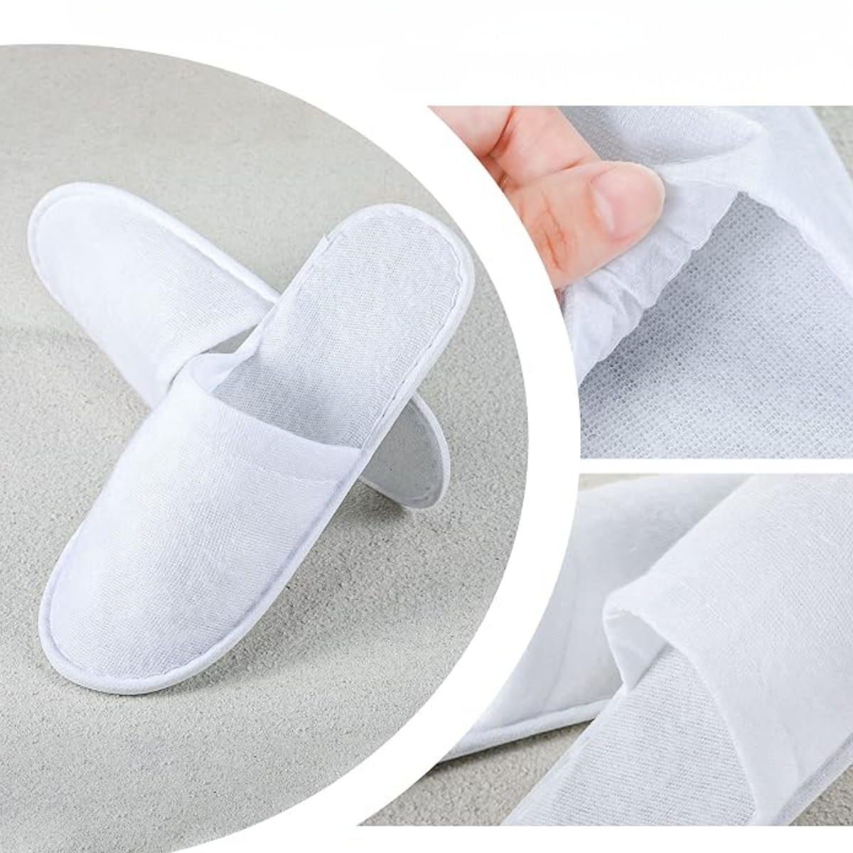 Par Pantuflas Desechables Gruesas Antideslizantes Hotel Spa-4