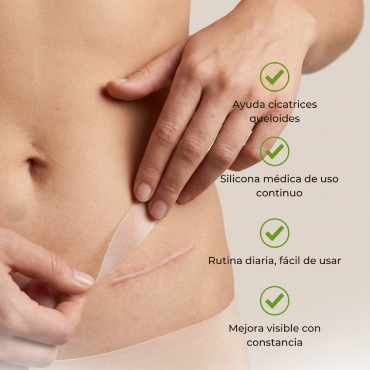 Pack 10 Parches De Silicona Para Cicatrices Cesarea Cirugia-1