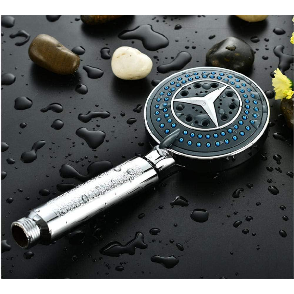 Kit De Ducha Completo Cabezal Circular Soporte Flexible 1 5m-5