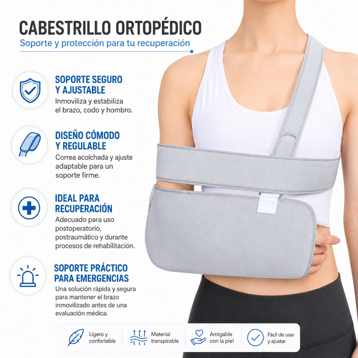 Cabestrillo Para Brazo Inmovilizador Hombro Codo Brazo-2