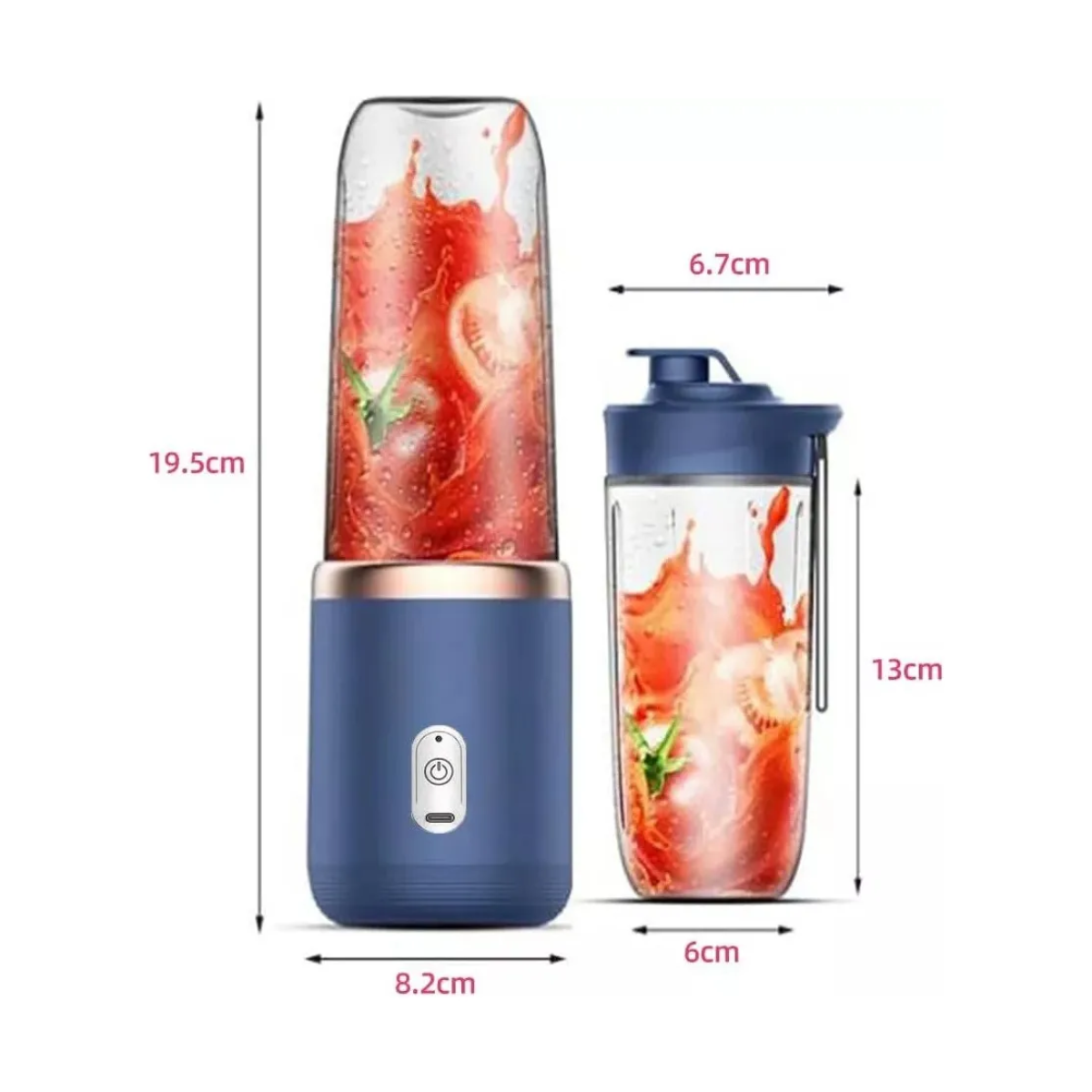 Mini Mezclador Batidor Inalámbrico Portátil + Vaso 400ml-2