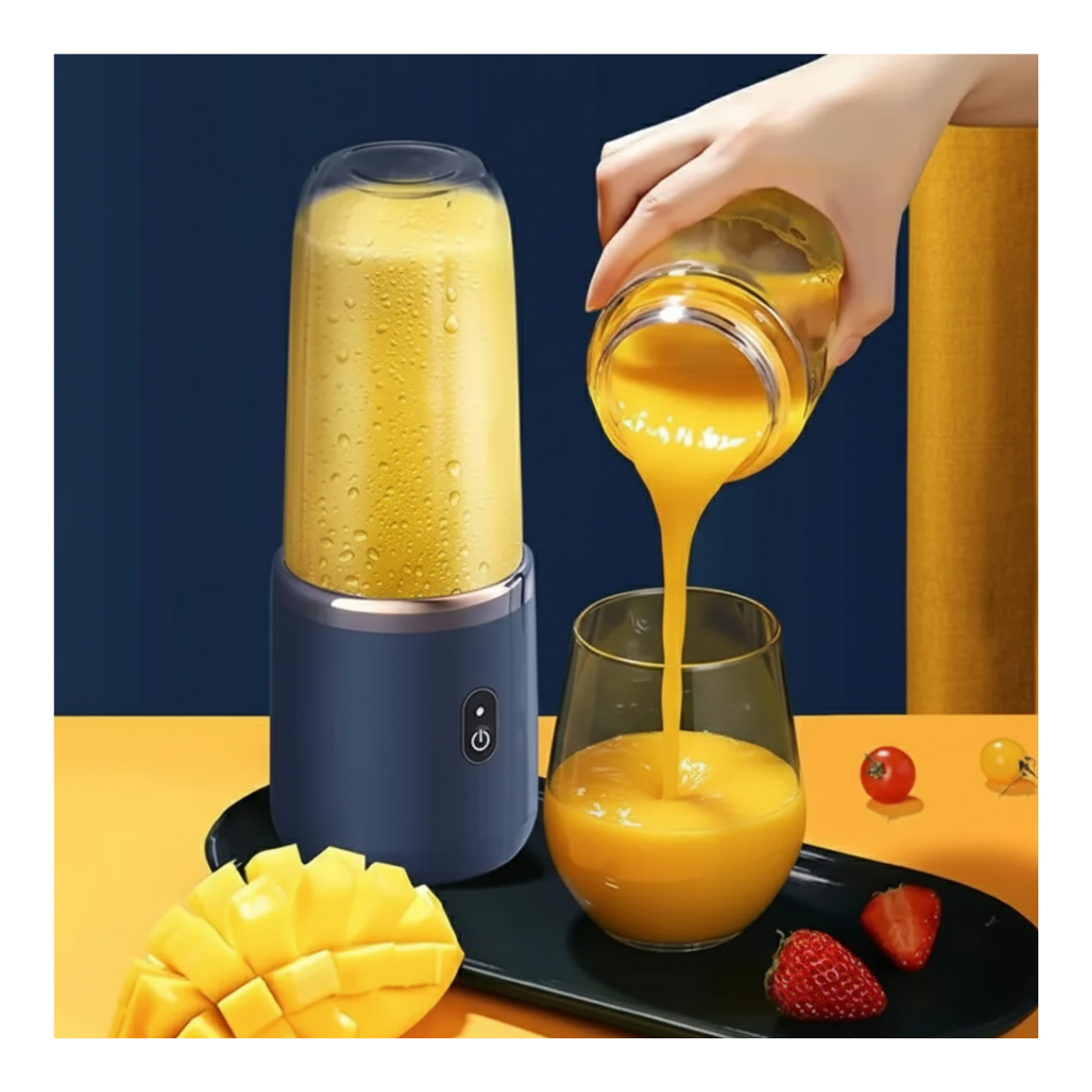 Mini Mezclador Batidor Inalámbrico Portátil + Vaso 400ml-4