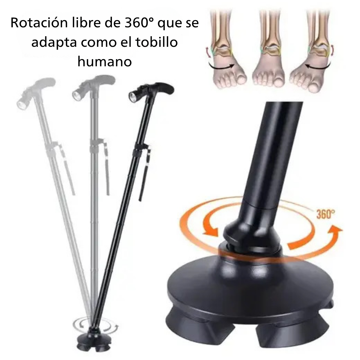 Baston Ortopedico Plegable Con Luz Led Y Base Pivotante-4