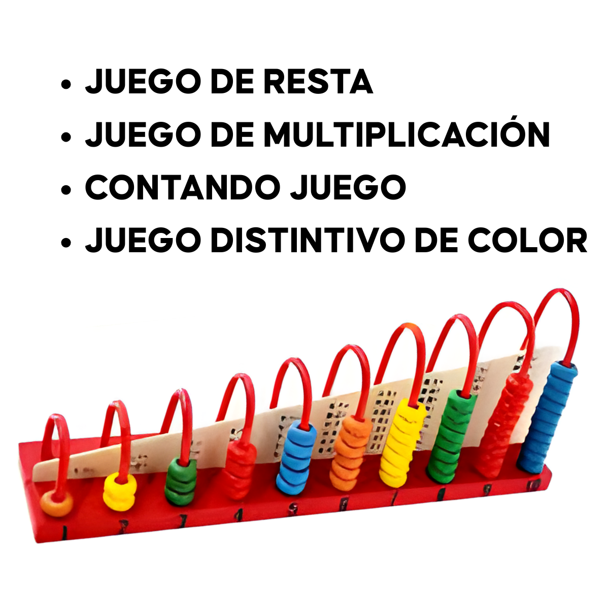 Estanteria Calculo Abaco Madera Juguete Educativo Matematica-5