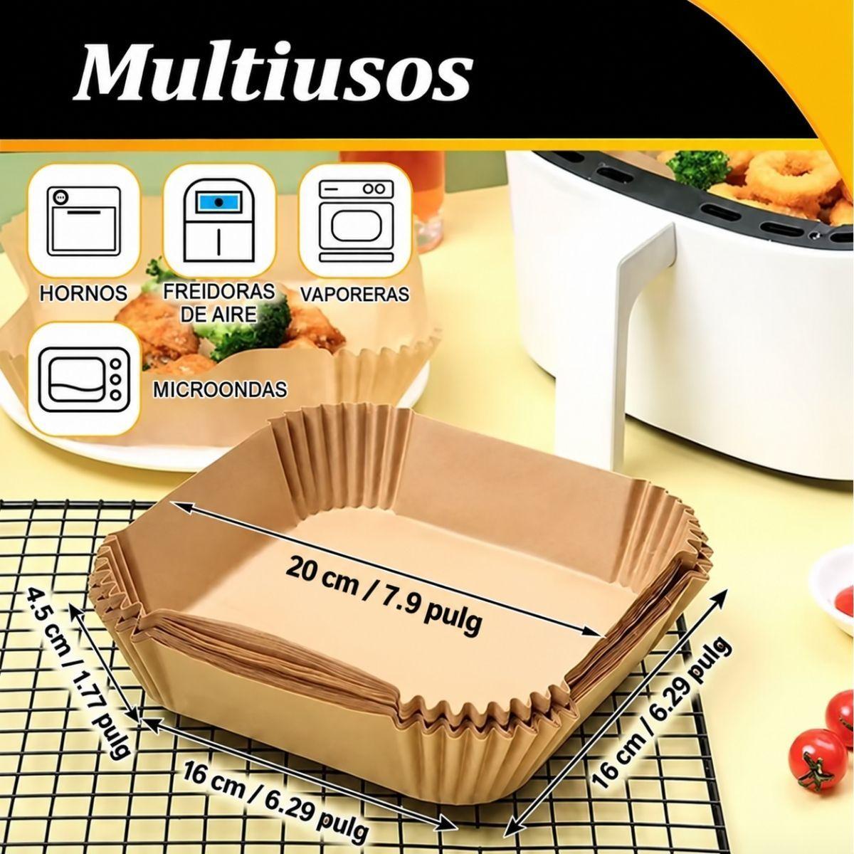 Papel Mantequilla Desechable Para Freidora De Aire Cuadrado-3