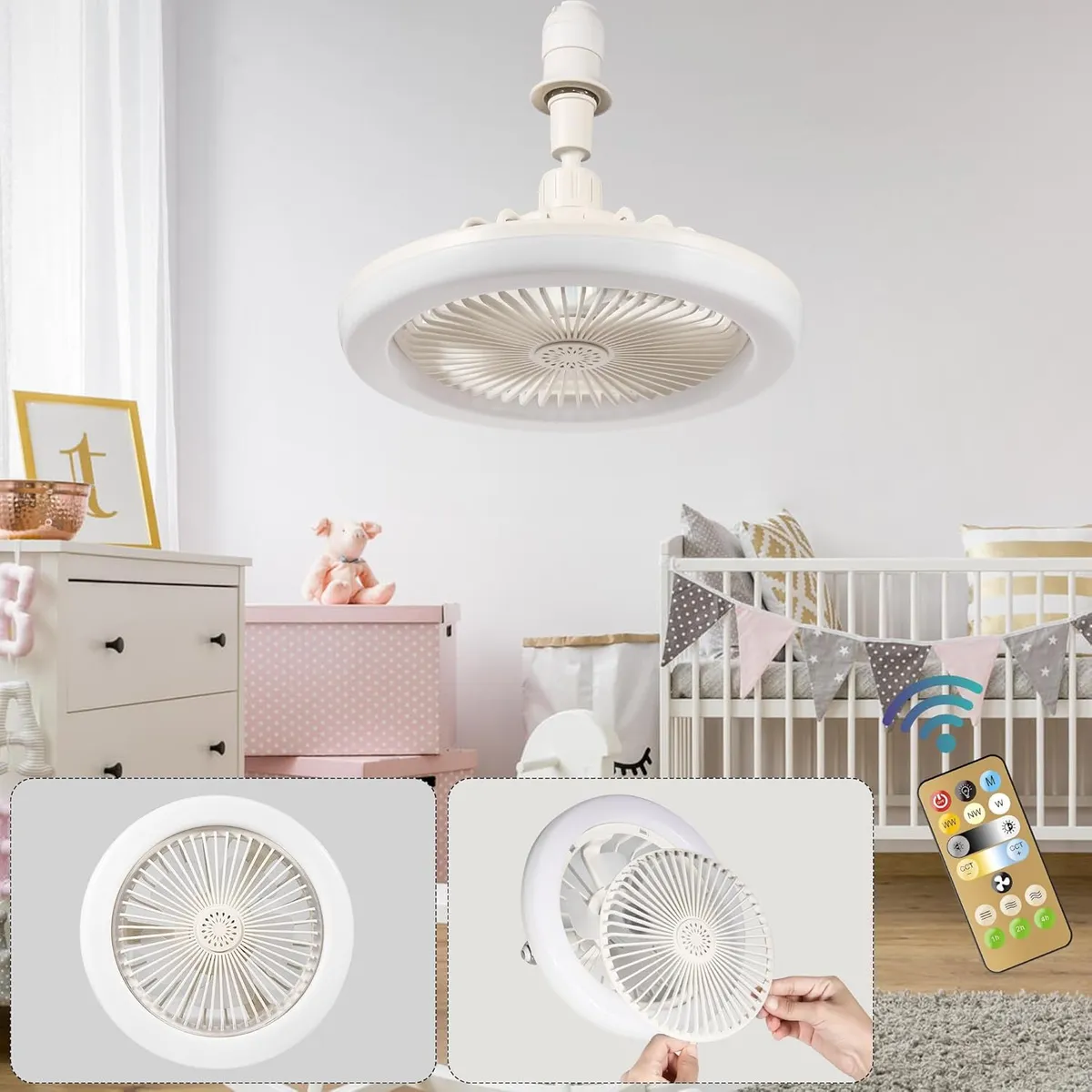 Lampara Ampolleta Led Ventilador Multiuso Bajo Consumo E27-4