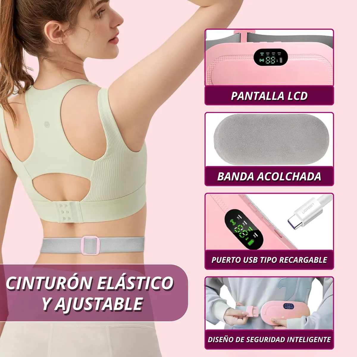 Almohadilla Termica Abdominal Cinturon Colicos Menstruales-5