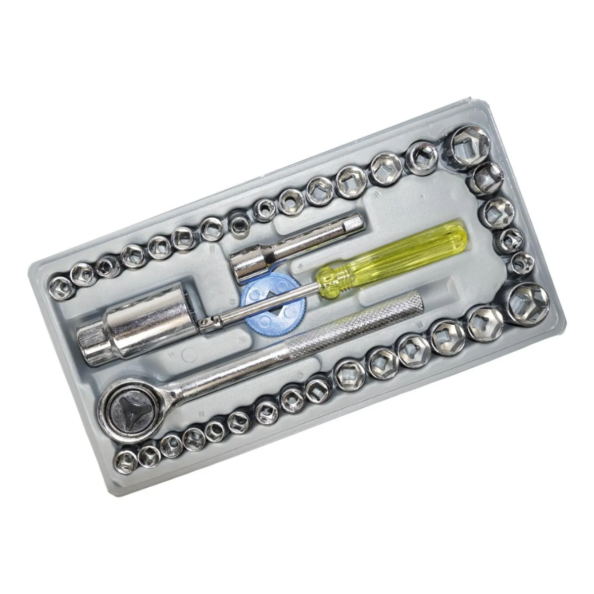 Set 40 Piezas Herramientas Llave Rachet Dados Y Medidor-3